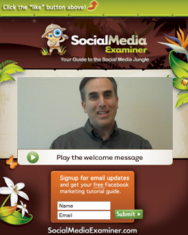 Social Media Examiner Facebook email signup