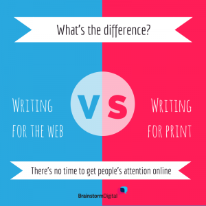 What's the difference between writing for the web and for print?