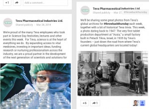 Teva's Google+ news feed